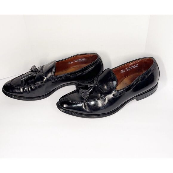 Allen Edmonds Black Leather Pembrooke Loafer Tassel Classic Dress Shoes 11 D - Picture 15 of 16